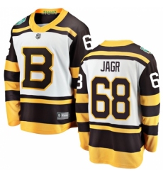 Youth Boston Bruins #68 Jaromir Jagr White 2019 Winter Classic Fanatics Branded Breakaway NHL Jersey
