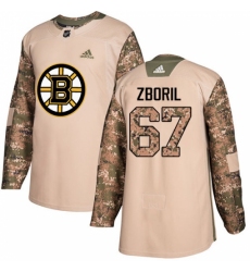 Men's Adidas Boston Bruins #67 Jakub Zboril Authentic Camo Veterans Day Practice NHL Jersey