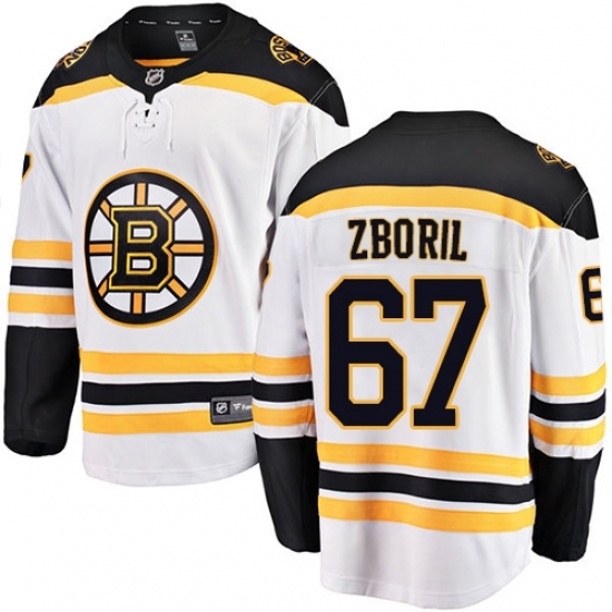 Men's Boston Bruins #67 Jakub Zboril Authentic White Away Fanatics Branded Breakaway NHL Jersey Men's Boston Bruins #67 Jakub Zboril Authentic White Away Fanatics Branded Breakaway NHL Jersey