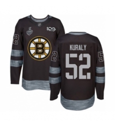 Men's Boston Bruins #52 Sean Kuraly Authentic Black 1917-2017 100th Anniversary 2019 Stanley Cup Final Bound Hockey Jersey
