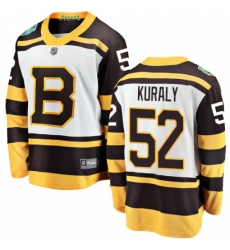 Men's Boston Bruins #52 Sean Kuraly White 2019 Winter Classic Fanatics Branded Breakaway NHL Jersey
