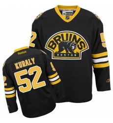 Men's Reebok Boston Bruins #52 Sean Kuraly Premier Black Third NHL Jersey