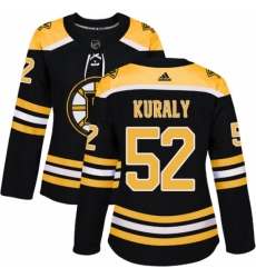 Women's Adidas Boston Bruins #52 Sean Kuraly Premier Black Home NHL Jersey