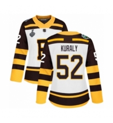 Women's Boston Bruins #52 Sean Kuraly Authentic White Winter Classic 2019 Stanley Cup Final Bound Hockey Jersey