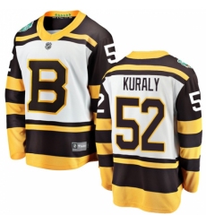 Youth Boston Bruins #52 Sean Kuraly White 2019 Winter Classic Fanatics Branded Breakaway NHL Jersey