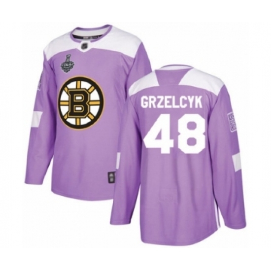 Youth Boston Bruins #48 Matt Grzelcyk Authentic Purple Fights Cancer Practice 2019 Stanley Cup Final Bound Hockey Jersey Youth Boston Bruins #48 Matt Grzelcyk Authentic Purple Fights Cancer Practice 2019 Stanley Cup Final Bound Hockey Jersey