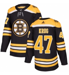 Men's Adidas Boston Bruins #47 Torey Krug Authentic Black Home NHL Jersey