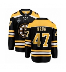 Youth Boston Bruins #47 Torey Krug Authentic Black Home Fanatics Branded Breakaway 2019 Stanley Cup Final Bound Hockey Jersey