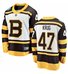 Youth Boston Bruins #47 Torey Krug White 2019 Winter Classic Fanatics Branded Breakaway NHL Jersey