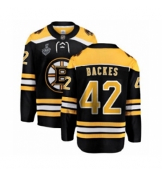 Men's Boston Bruins #42 David Backes Authentic Black Home Fanatics Branded Breakaway 2019 Stanley Cup Final Bound Hockey Jersey