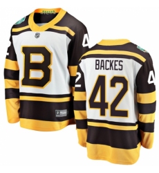 Youth Boston Bruins #42 David Backes White 2019 Winter Classic Fanatics Branded Breakaway NHL Jersey