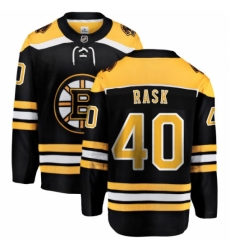Men's Boston Bruins #40 Tuukka Rask Authentic Black Home Fanatics Branded Breakaway NHL Jersey
