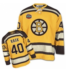 Men's Reebok Boston Bruins #40 Tuukka Rask Authentic Gold Winter Classic NHL Jersey