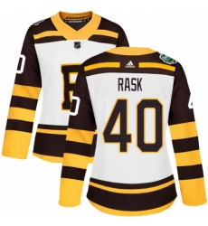 Women's Adidas Boston Bruins #40 Tuukka Rask Authentic White 2019 Winter Classic NHL Jersey