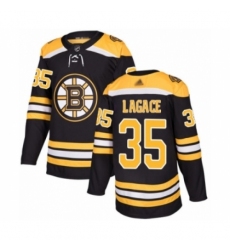 Youth Boston Bruins #35 Maxime Lagace Authentic Black Home Hockey Jersey