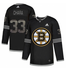 Men's Adidas Boston Bruins #33 Zdeno Chara Black Authentic Classic Stitched NHL Jersey