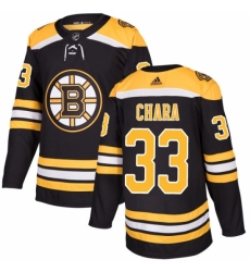 Men's Adidas Boston Bruins #33 Zdeno Chara Premier Black Home NHL Jersey