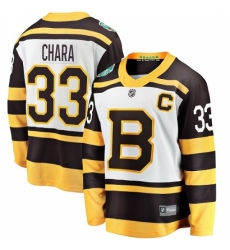 Youth Boston Bruins #33 Zdeno Chara White 2019 Winter Classic Fanatics Branded Breakaway NHL Jersey