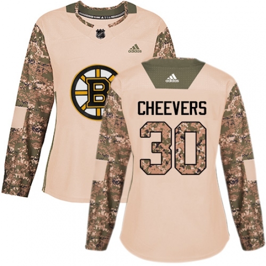 Women's Adidas Boston Bruins #30 Gerry Cheevers Authentic Camo Veterans Day Practice NHL Jersey Women's Adidas Boston Bruins #30 Gerry Cheevers Authentic Camo Veterans Day Practice NHL Jersey