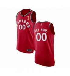 Men's Toronto Raptors Customized Authentic Red 2019 Basketball Finals Champions Jersey - Icon Edition