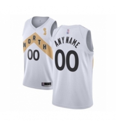 Men's Toronto Raptors Customized Authentic White 2019 Basketball Finals Champions Jersey - City Edition