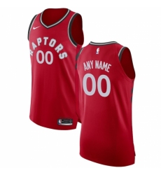 Men's Toronto Raptors Nike Red Authentic Custom Jersey - Icon Edition