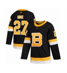Men's Boston Bruins #27 John Moore Authentic Black Alternate Hockey Jersey