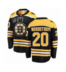 Youth Boston Bruins #20 Joakim Nordstrom Authentic Black Home Fanatics Branded Breakaway 2019 Stanley Cup Final Bound Hockey Jersey