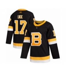 Men's Boston Bruins #17 Milan Lucic Authentic Black Alternate Hockey Jersey