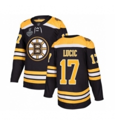Men's Boston Bruins #17 Milan Lucic Authentic Black Home 2019 Stanley Cup Final Bound Hockey Jersey
