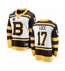 Men's Boston Bruins #17 Milan Lucic White Winter Classic Fanatics Branded Breakaway 2019 Stanley Cup Final Bound Hockey Jersey
