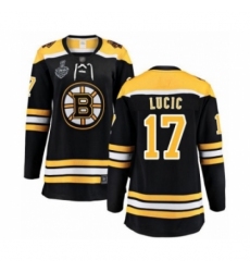 Women's Boston Bruins #17 Milan Lucic Authentic Black Home Fanatics Branded Breakaway 2019 Stanley Cup Final Bound Hockey Jersey