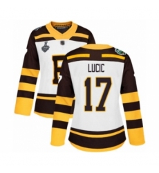 Women's Boston Bruins #17 Milan Lucic Authentic White Winter Classic 2019 Stanley Cup Final Bound Hockey Jersey