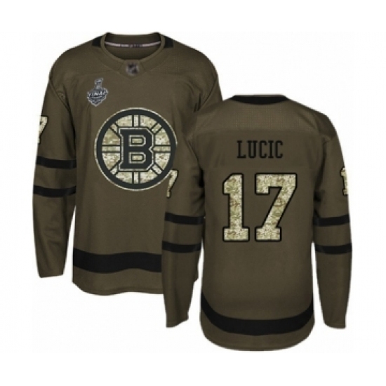 Youth Boston Bruins #17 Milan Lucic Authentic Green Salute to Service 2019 Stanley Cup Final Bound Hockey Jersey Youth Boston Bruins #17 Milan Lucic Authentic Green Salute to Service 2019 Stanley Cup Final Bound Hockey Jersey