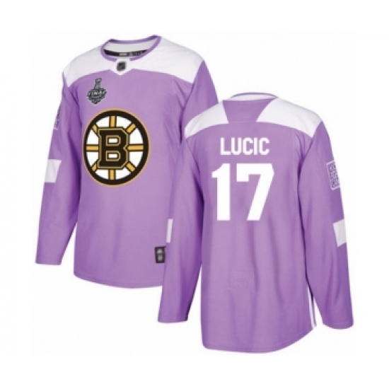 Youth Boston Bruins #17 Milan Lucic Authentic Purple Fights Cancer Practice 2019 Stanley Cup Final Bound Hockey Jersey Youth Boston Bruins #17 Milan Lucic Authentic Purple Fights Cancer Practice 2019 Stanley Cup Final Bound Hockey Jersey