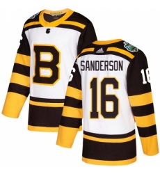 Men's Adidas Boston Bruins #16 Derek Sanderson Authentic White 2019 Winter Classic NHL Jersey