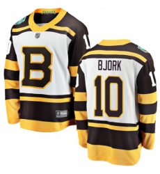 Men's Boston Bruins #10 Anders Bjork White 2019 Winter Classic Fanatics Branded Breakaway NHL Jersey