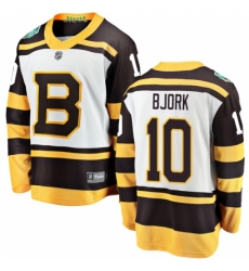 Youth Boston Bruins #10 Anders Bjork White 2019 Winter Classic Fanatics Branded Breakaway NHL Jersey