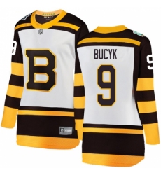 Women's Boston Bruins #9 Johnny Bucyk White 2019 Winter Classic Fanatics Branded Breakaway NHL Jersey