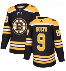 Youth Adidas Boston Bruins #9 Johnny Bucyk Authentic Black Home NHL Jersey