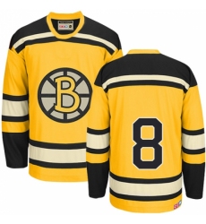 Men's CCM Boston Bruins #8 Cam Neely Authentic Gold Throwback NHL Jersey