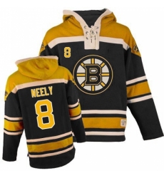 Men's Old Time Hockey Boston Bruins #8 Cam Neely Authentic Black Sawyer Hooded Sweatshirt NHL Jersey