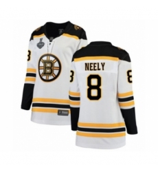 Women's Boston Bruins #8 Cam Neely Authentic White Away Fanatics Branded Breakaway 2019 Stanley Cup Final Bound Hockey Jersey