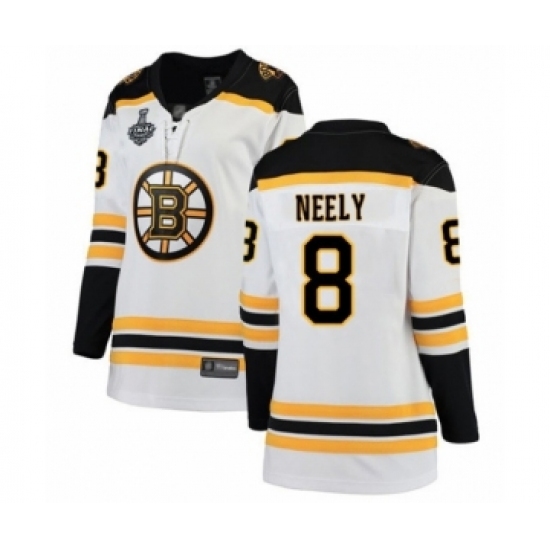 Women's Boston Bruins #8 Cam Neely Authentic White Away Fanatics Branded Breakaway 2019 Stanley Cup Final Bound Hockey Jersey Women's Boston Bruins #8 Cam Neely Authentic White Away Fanatics Branded Breakaway 2019 Stanley Cup Final Bound Hockey Jersey