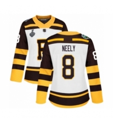 Women's Boston Bruins #8 Cam Neely Authentic White Winter Classic 2019 Stanley Cup Final Bound Hockey Jersey
