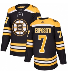 Men's Adidas Boston Bruins #7 Phil Esposito Authentic Black Home NHL Jersey