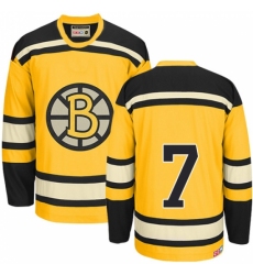 Men's CCM Boston Bruins #7 Phil Esposito Authentic Gold Throwback NHL Jersey