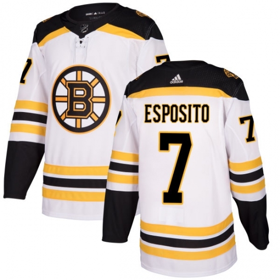 Women's Adidas Boston Bruins #7 Phil Esposito Authentic White Away NHL Jersey Women's Adidas Boston Bruins #7 Phil Esposito Authentic White Away NHL Jersey