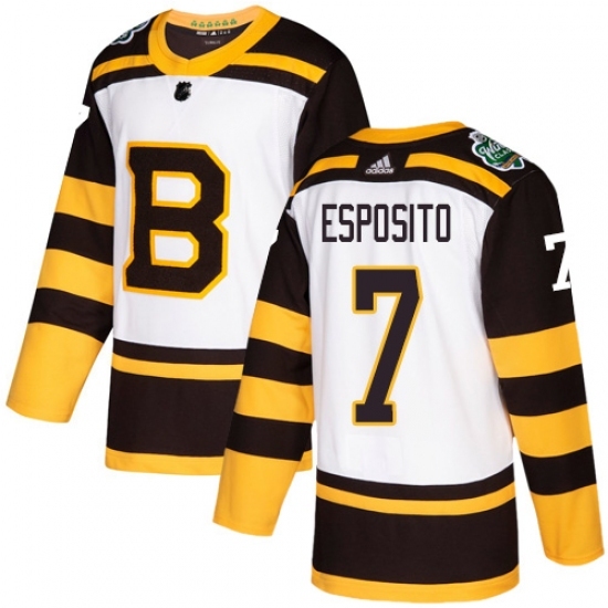 Youth Adidas Boston Bruins #7 Phil Esposito Authentic White 2019 Winter Classic NHL Jersey Youth Adidas Boston Bruins #7 Phil Esposito Authentic White 2019 Winter Classic NHL Jersey