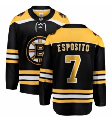 Youth Boston Bruins #7 Phil Esposito Authentic Black Home Fanatics Branded Breakaway NHL Jersey